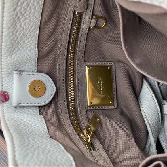 J. Crew Gray Leather Purse - Picture 2 of 7